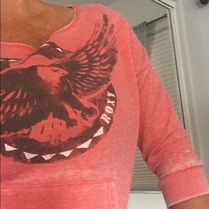 Roxy Coral 3/4 sleeve boat neck sweatshirt